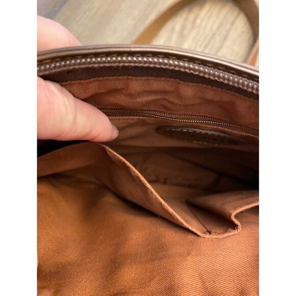 Fossil Brown Geometric Crossbody Bag With Adjustable Strap - Picture 12 of 16